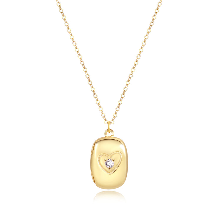 Isabella Rectangle Locket Necklace