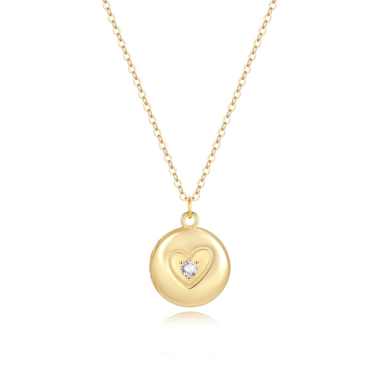 Isabella Circle Locket Necklace