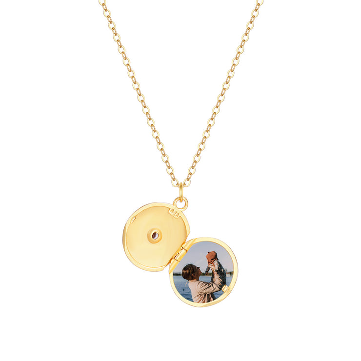 Isabella Circle Locket Necklace