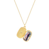 Isabella Rectangle Locket Necklace