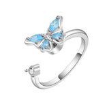 Blue Butterfly Fidget Ring