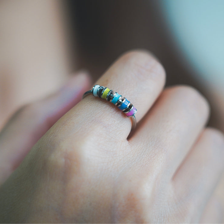 Colorful Beaded Fidget Ring