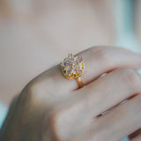 Gold Blossom Fidget Ring