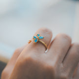 Blue Butterfly Fidget Ring