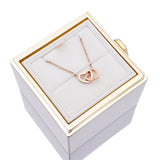 Eternal Rose Box Gift Bundle - W/ Engraved Necklace