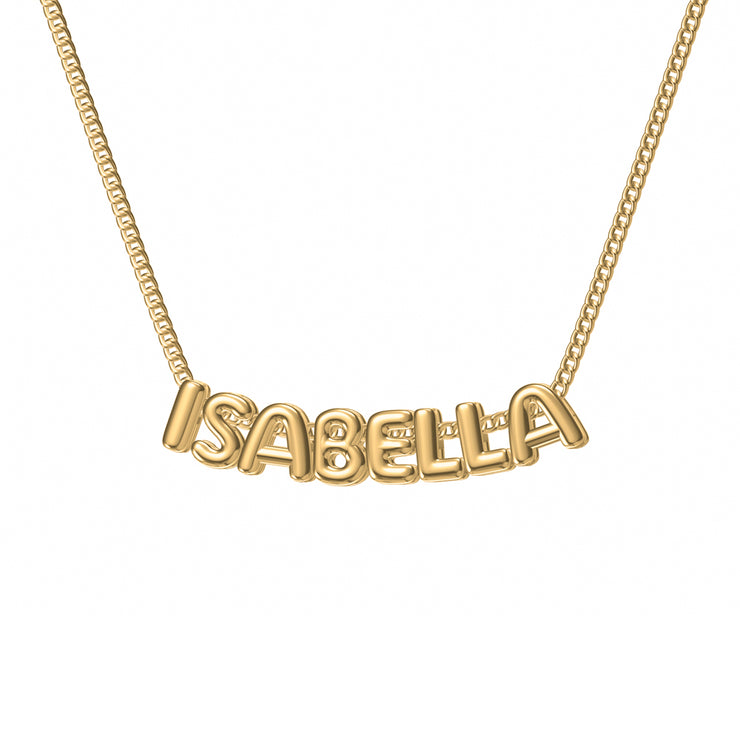 Custom Bubble Letter Necklace