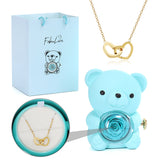 Eternal Rose Bear - W/ Engraved Necklace