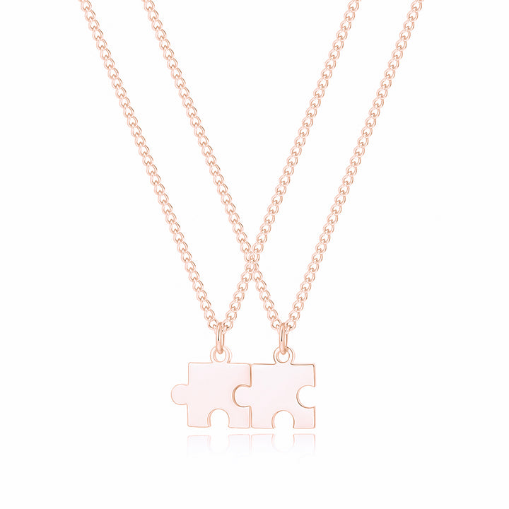 Personalized Puzzle Necklace Set