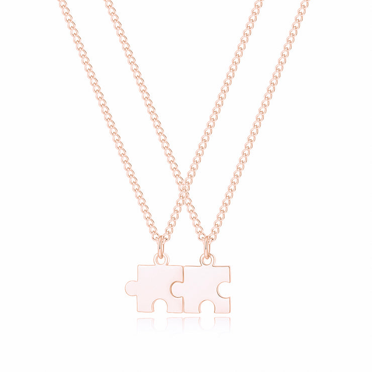 Personalized Puzzle Necklace Set