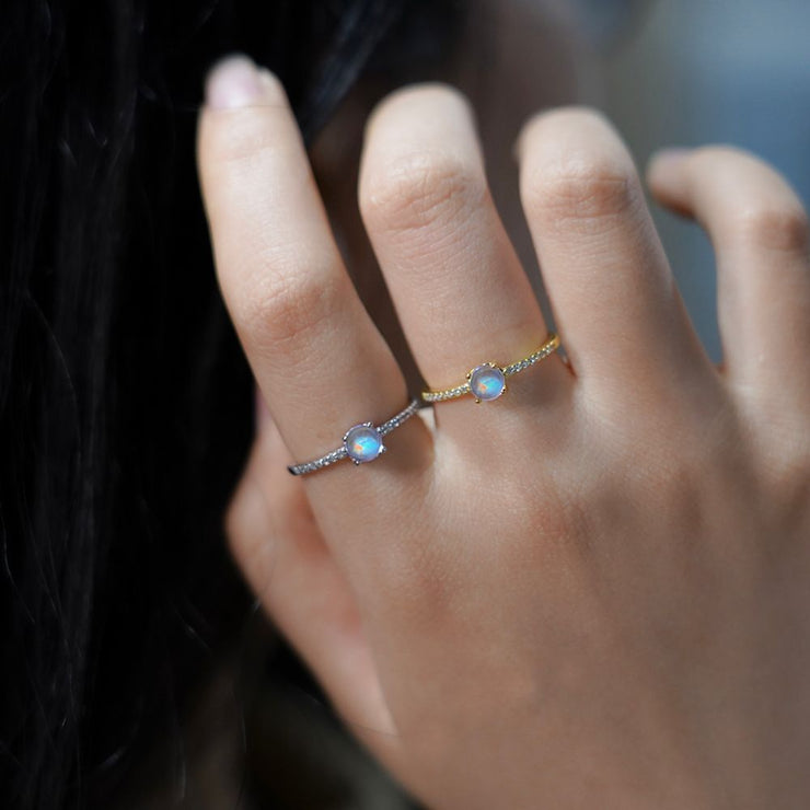 Celeste Moonstone Ring