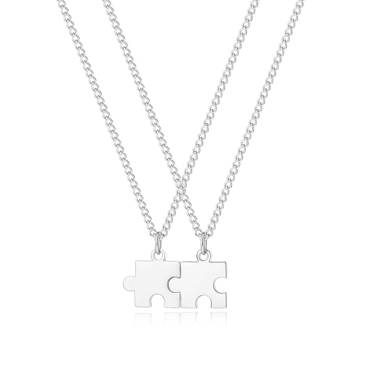 Personalized Puzzle Necklace Set