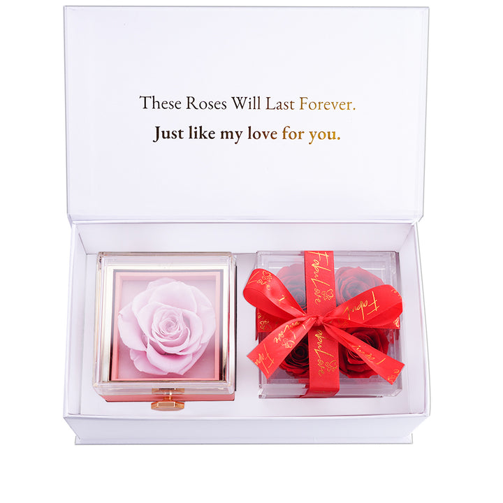 Valentines Day Eternal Rose Box Bundle