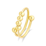 Gold Bead Fidget Ring