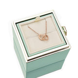 Eternal Rose Box Gift Bundle - W/ Engraved Necklace