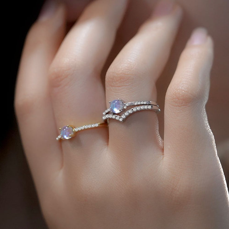 Celeste Moonstone Ring