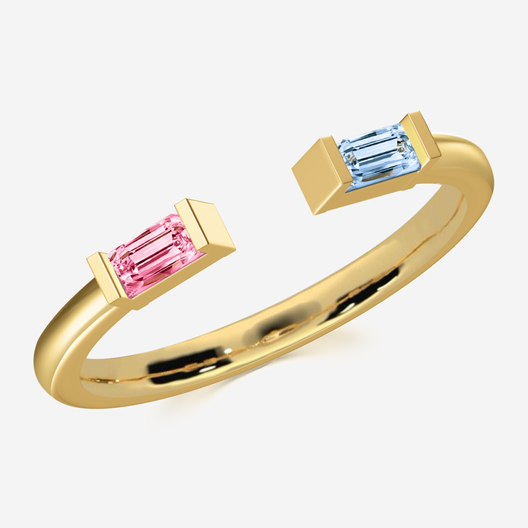 Duo Birthstone Ring