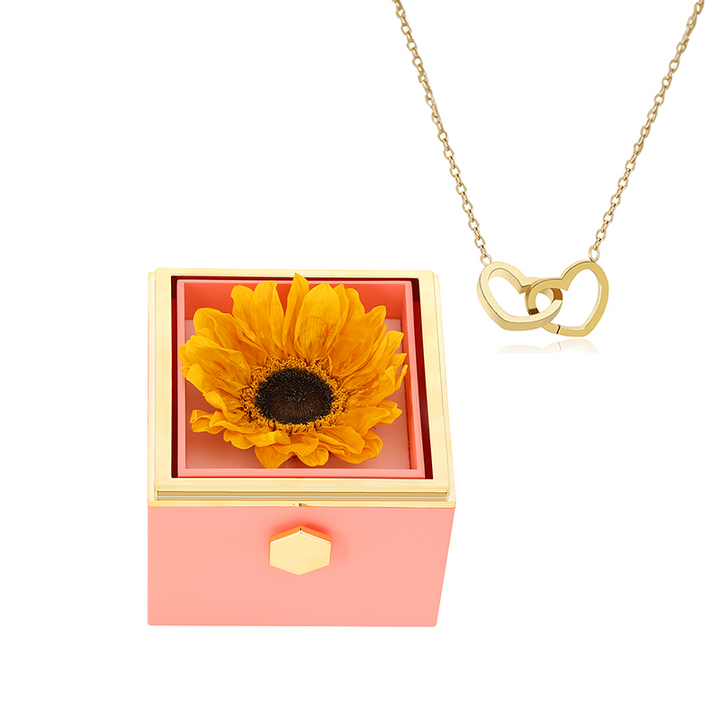 Eternal Sunflower Box - W/ Engraved Necklace