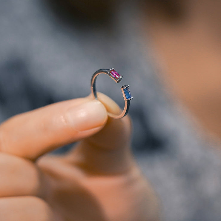 Duo Birthstone Ring