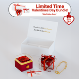 Valentines Day Eternal Rose Box Bundle