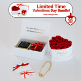 Valentines Day Eternal Rose Box Bundle